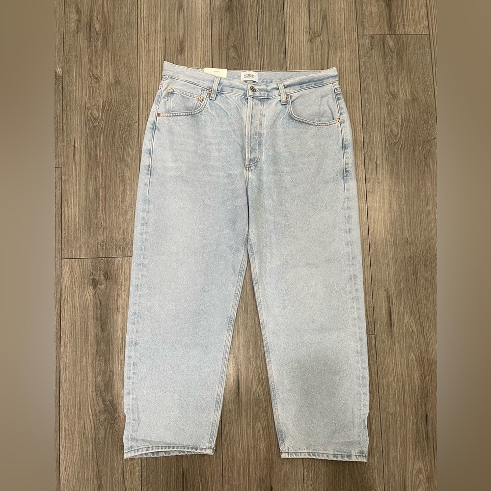 NEW CITIZENS OF HUMANITY dahlia bow leg baby roll jeans in ribbon Sz 31
